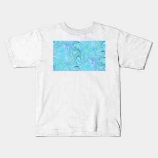 Marbled Paper Abstract : Melusina's Scream 2 ..Deeper Underwater Kids T-Shirt